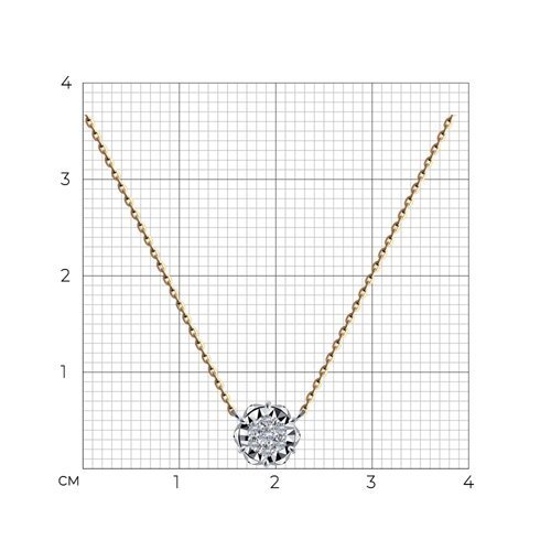 Колье из комбинированного золота с бриллиантами (Арт.1070169)