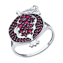 Кольцо из серебра с корундами (Арт.94014173) Кольцо из серебра с корундами (Арт.94014173)