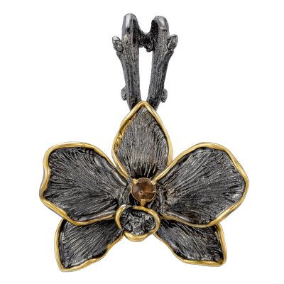 Серебряный кулон BEAVERS с раухтопазом 3199rt_ox