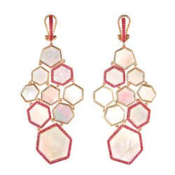 Серьги из золота с жемчугом и рубином (Арт.me34812a-ps-mop-rg_sr_ru_sh_pink)