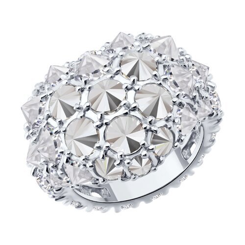 Кольцо из серебра с фианитами (Арт.94014854)