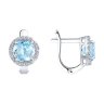 Серьги из серебра с топазами и фианитами (Арт.92021162)