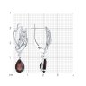 Серьги из серебра с гранатами и фианитами (Арт.92022258)