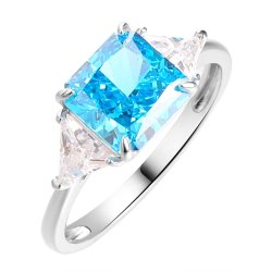 Кольцо из серебра с фианитом (Арт.cz-r05724-x-w-maq-x-w)