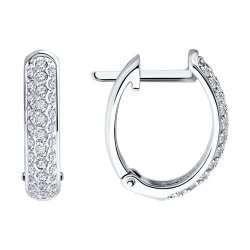 Серьги из белого золота с бриллиантами (Арт.1022232-3)