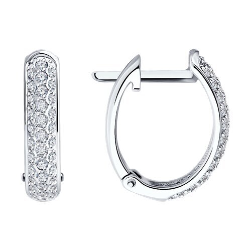 Серьги из белого золота с бриллиантами (Арт.1022232-3)