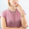 Серьги light blue-beige la_3039_21-0738