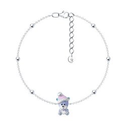 Браслет из серебра с эмалью (Арт.94051523)