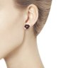 Серьги из золота  с рубинами и бриллиантами (Арт.4020384)