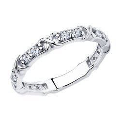 Кольцо из серебра с фианитами (Арт.94013516)