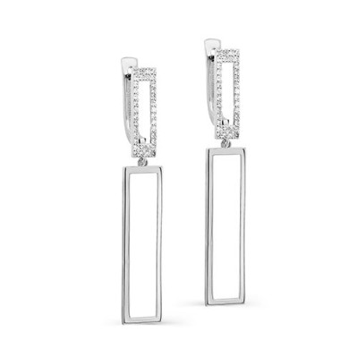 Серьги золото с бриллиантами «Геометрия Света» Kabarovsky (арт.12-11535-1000)
