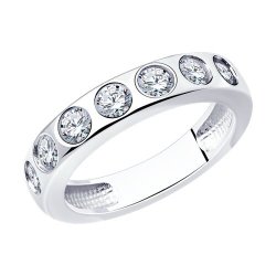Кольцо из серебра с фианитами (Арт.94-110-01581-1)