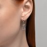 Серьги из серебра с фианитами и эмалью (Арт.94026445)