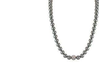 Ожерелье серебро с жемчугом и куб. цирконием «Pearl Kiss 30S» Rivoli (арт.91L-SK-30)