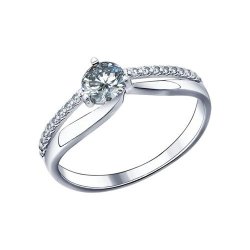 Кольцо из серебра с фианитами (Арт.94011491)