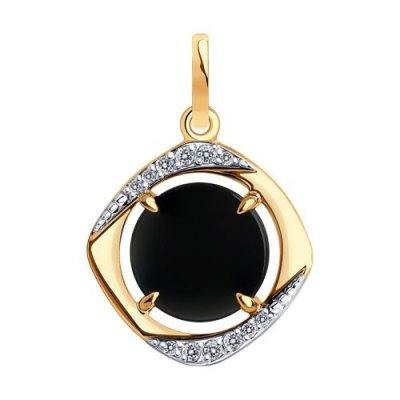 Подвеска золотая пробы 585 с агатом (Арт.51-330-01775-1)