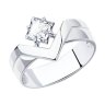 Кольцо из серебра с фианитом (Арт.94013304)
