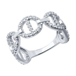 Кольцо из серебра с фианитами (Арт.94013774)