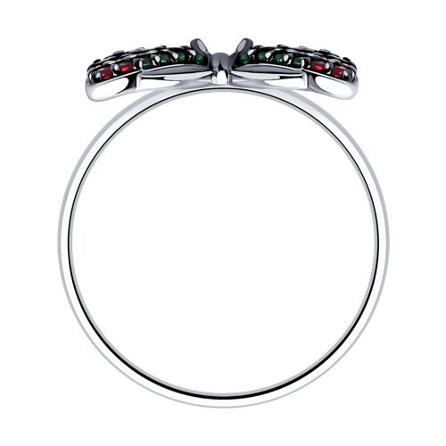 Кольцо из серебра с корундами и фианитами (Арт.94013876)