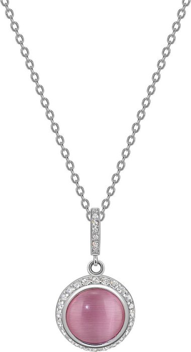 Кулон из серебра с кошачим глазом и куб. цирконием (Арт.fgp-3-10-h-13-s)