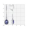 Серьги из белого золота с бриллиантами и танзанитами (Арт.6024207)