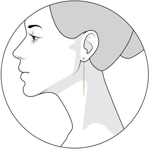 Серьги-цепочки из золота с фианитами (Арт.020608)