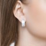 Серьги из серебра с эмалью и фианитами (Арт.94022288)