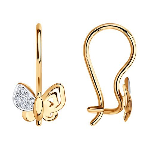 Серьги из золота с фианитами (Арт.026313)