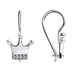 Серьги из серебра с фианитами (Арт.94023501)