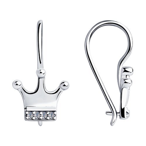 Серьги из серебра с фианитами (Арт.94023501)
