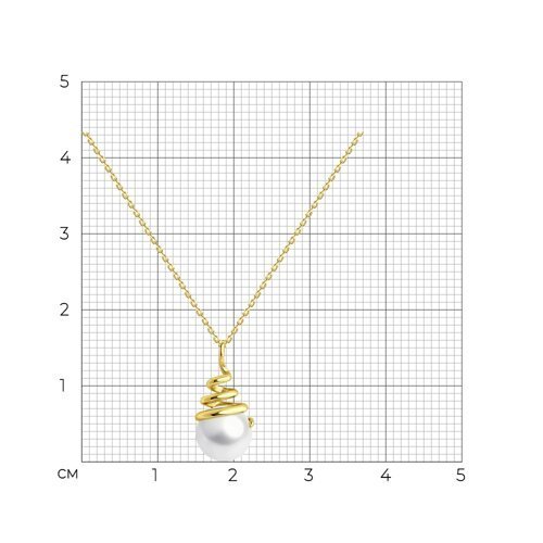 Колье золотое пробы 585 с жемчугом (Арт.53-370-01940-1)