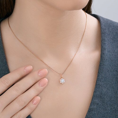 Подвеска золотая пробы 585 с топазом (Арт.733000)