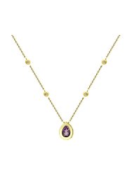 Колье золотое пробы 585 с аметистом (Арт.77-00016-2)