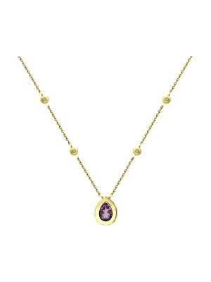 Колье золотое пробы 585 с аметистом (Арт.77-00016-2)