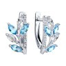 Серьги золотые пробы 585 с топазом (Арт.72-00313-3)