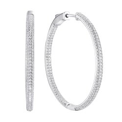 Серьги из серебра с фианитом (Арт.cz-e02943-x-w-x-x-w)