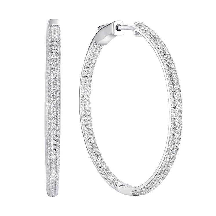 Серьги из серебра с фианитом (Арт.cz-e02943-x-w-x-x-w)