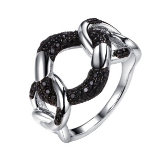 Кольцо серебряное со шпинелью «Chain» Fresh Jewelry (арт.CZ-R02991-X-WB-X-X-B)