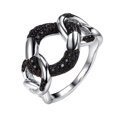 Кольцо серебряное со шпинелью «Chain» Fresh Jewelry (арт.CZ-R02991-X-WB-X-X-B)
