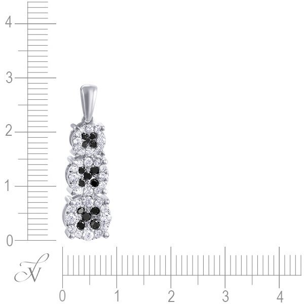 Кулон из белого золота с бриллиантом (Арт.23469w_pd_db_wg)