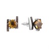 Серьги с цитрином «Spring Shine» серебро 925 Fresh Jewelry (арт.MP-E00013)