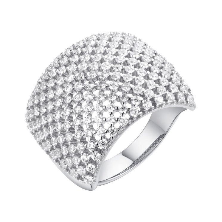 Кольцо из серебра с фианитом (Арт.mp-r00598-x-w-x-x-w)
