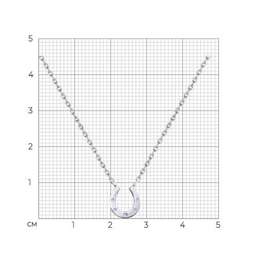 Колье из серебра с фианитами (Арт.94070189)