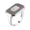 Кольцо серебряное с жемчугом и фианитом «Gravity» Fresh Jewelry (арт.PI-R03235-X-W-PNB-X-W)