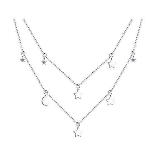 Колье из серебра с фианитами (Арт.94070678)