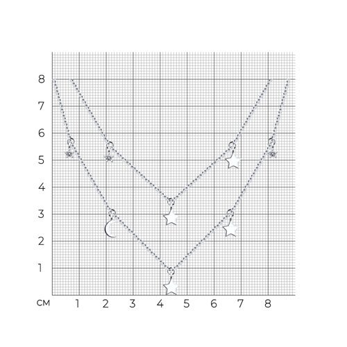 Колье из серебра с фианитами (Арт.94070678)