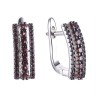 Серьги серебряные с фианитами «Brown Shine» Fresh Jewelry (арт.SL-E01642-X-WB-BR-X-BR)