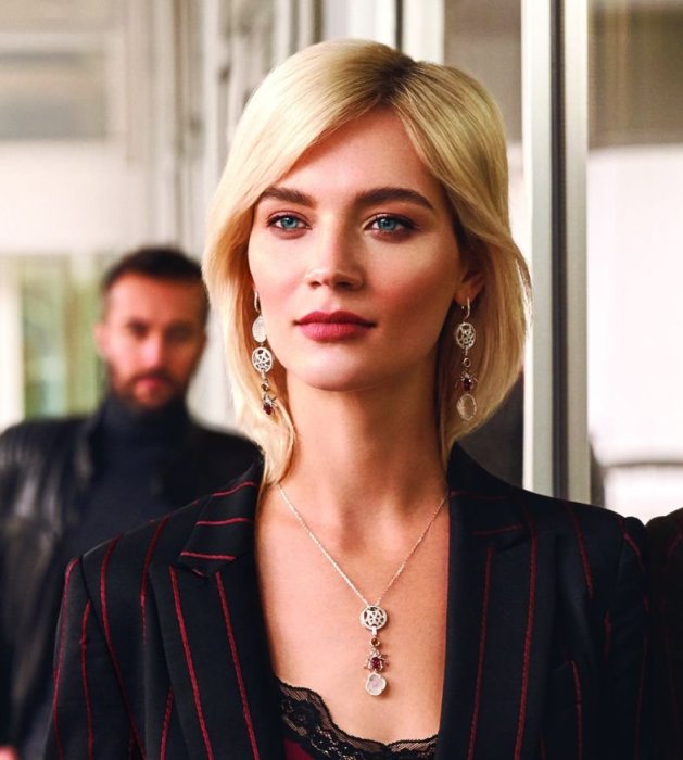 Цепь из белого золота с бриллиантом и турмалином (Арт.ezsp-s04598x_wgdwtug_j_tur_wg)