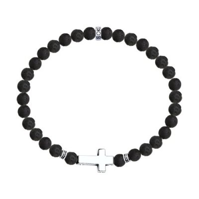 Браслет из серебра с вулканической лавой (Арт.83050031)