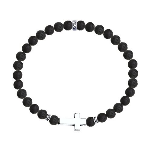 Браслет из серебра с вулканической лавой (Арт.83050031)